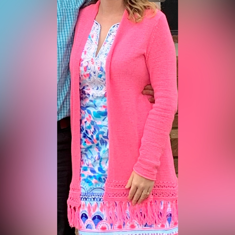 Lilly Pulitzer Small Pink Tatum Cardigan